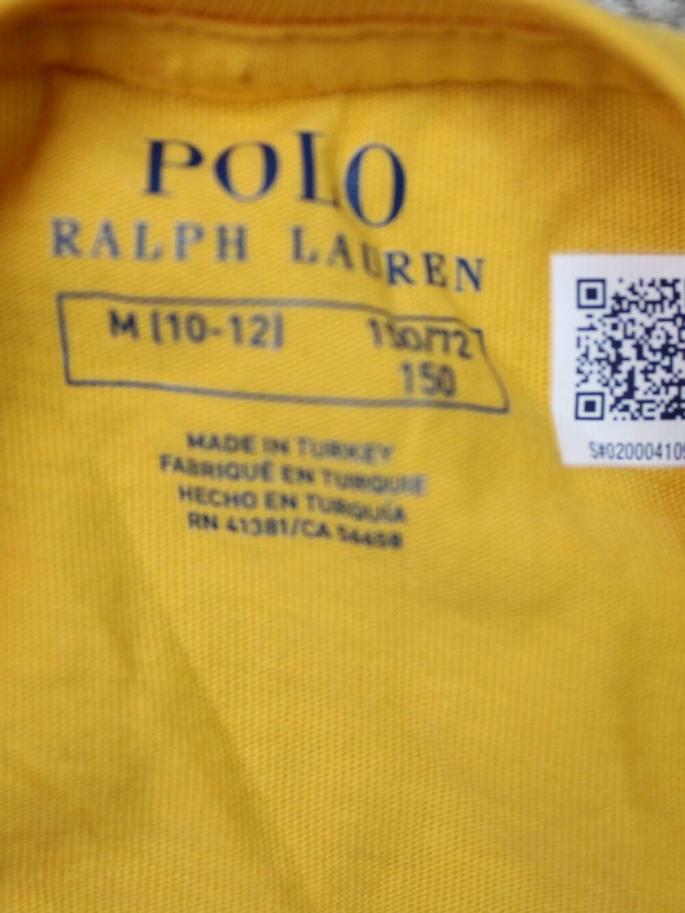Polo Ralph Lauren Shirt Youth Medium (10-12) Yellow Bear Graphic Short Sleeve - Picture 5 of 10